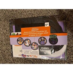 Halloween Creatology Glow-In-The-Dark Tissue Ornament Suncatcher Kit For Ages 6+